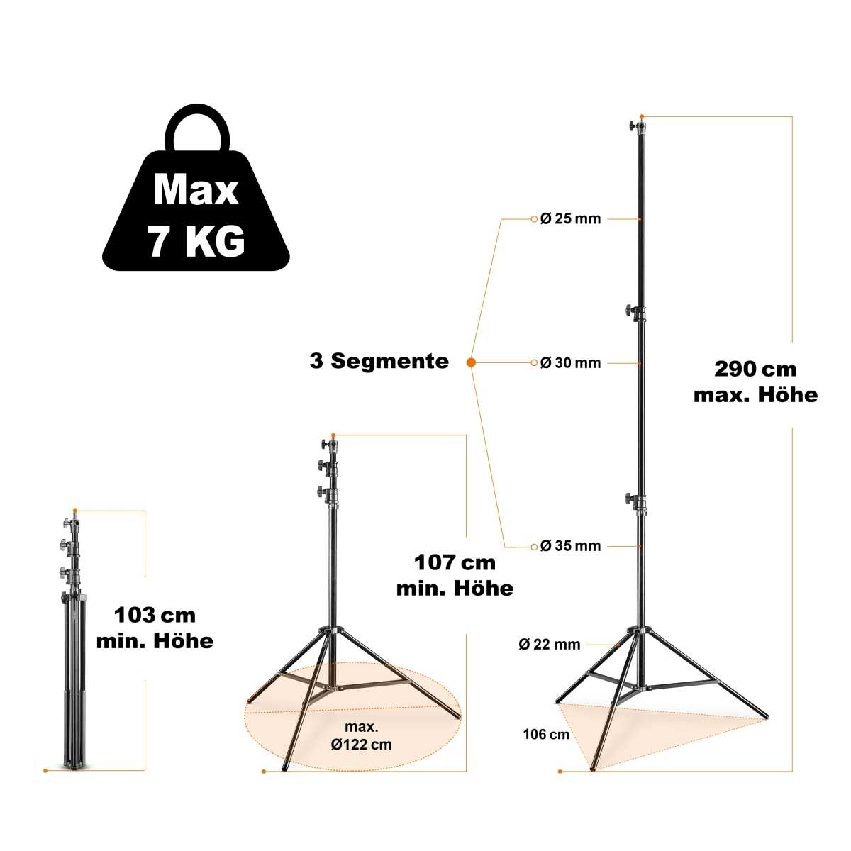Walimex pro Lamp Tripod AIR, 290cm
