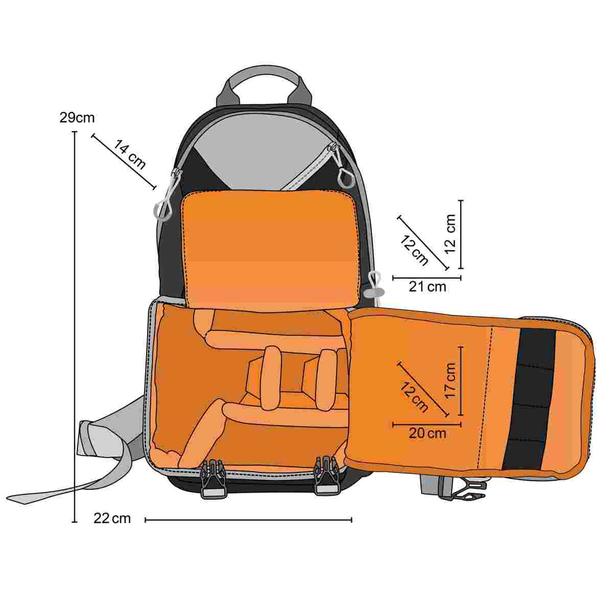 Mantona camera backpack ElementsPro Sling black