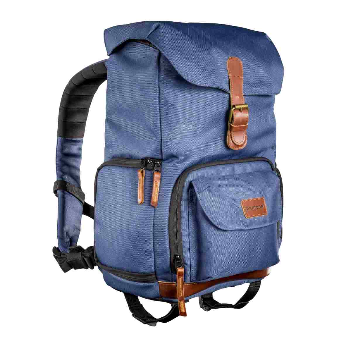 Mantona photo backpack Luis junior blue, retro