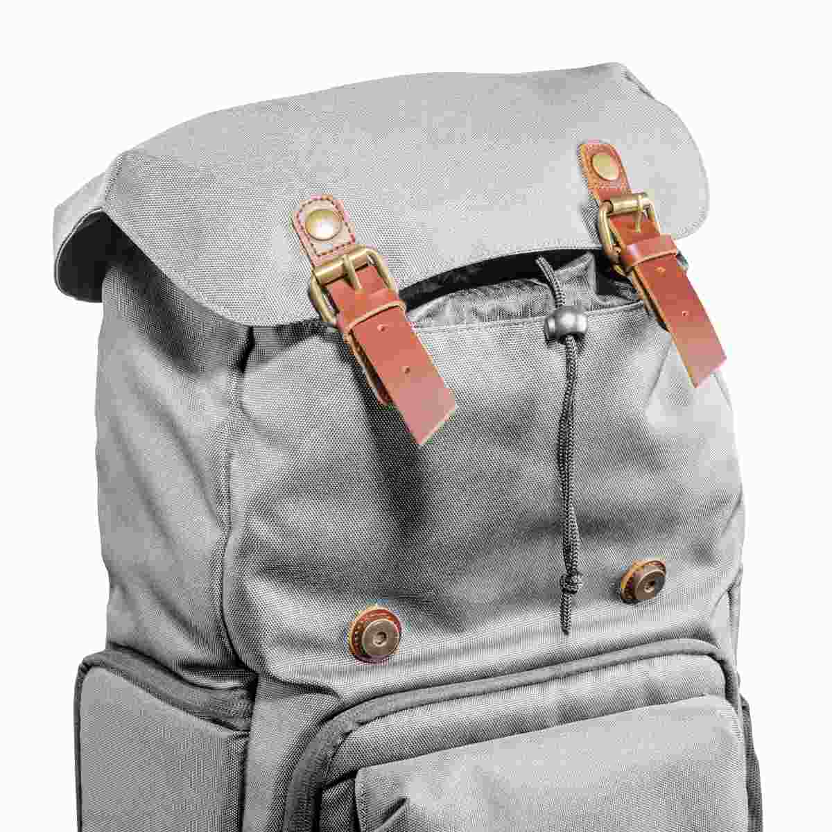 Mantona photo backpack Luis grey, retro