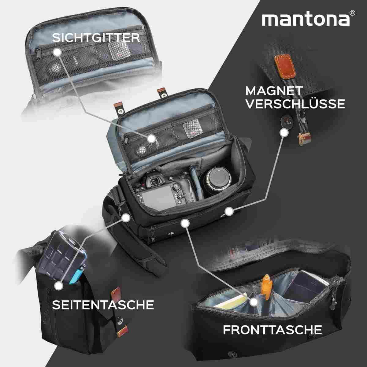 Mantona Camerabag Milano grande black