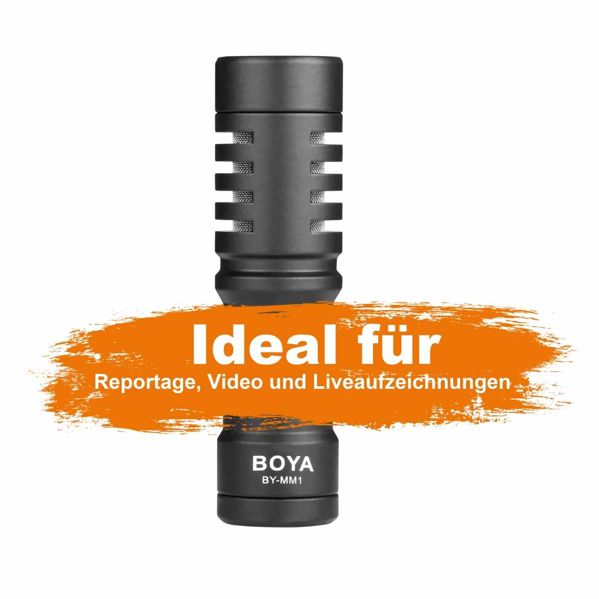Microphone Compact Boya MM1 Pour Appareil Photo - Directivité Cardioïde, Bonnette Anti-vent Incluse