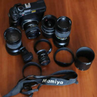 Mamiya 7II Body Black & 80mm & 43mm & 150mm & 210mm and viewfinders for 43mm and extra viewfinder for 150|210mm